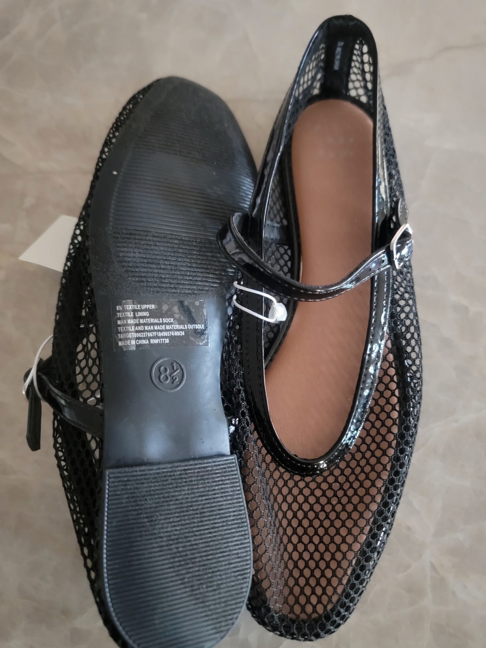 a new day Black Mesh Mary Jane Flats with Buckle - Picture 6 of 16